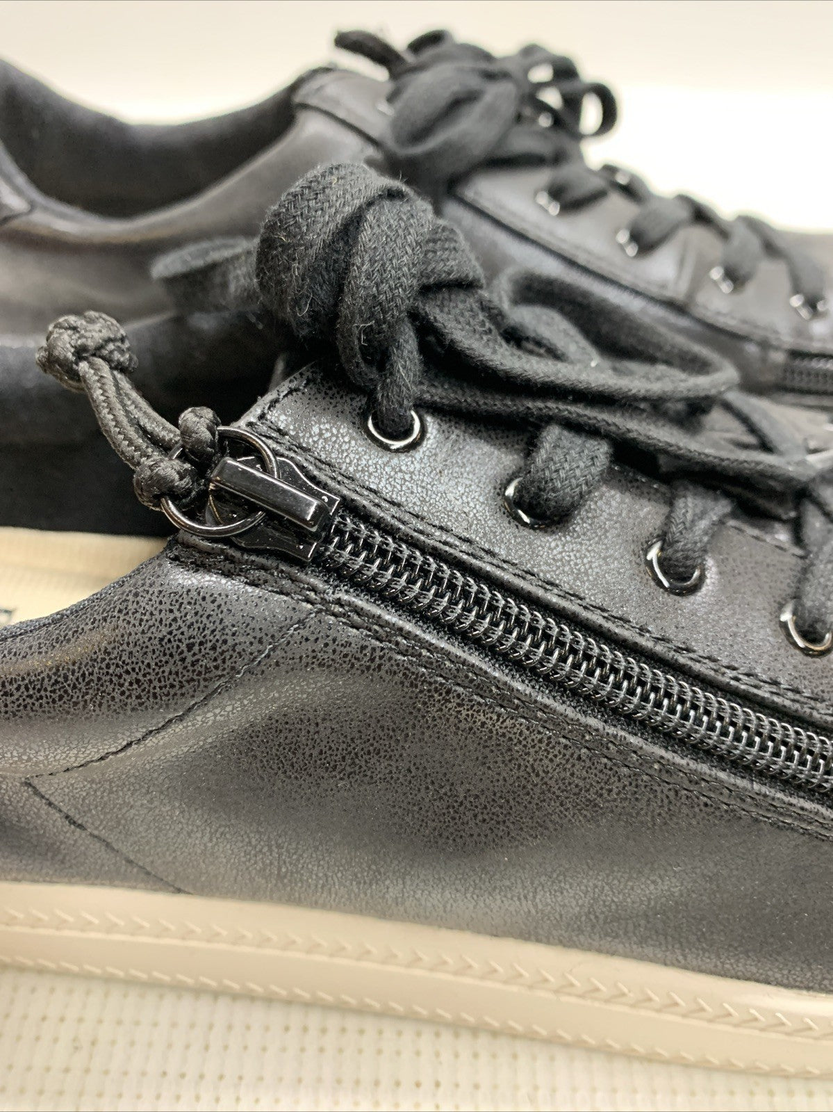 Billy Footwear Billy Classic Lace Low Black Shine Size 9 Shoe Lace-up Sneaker