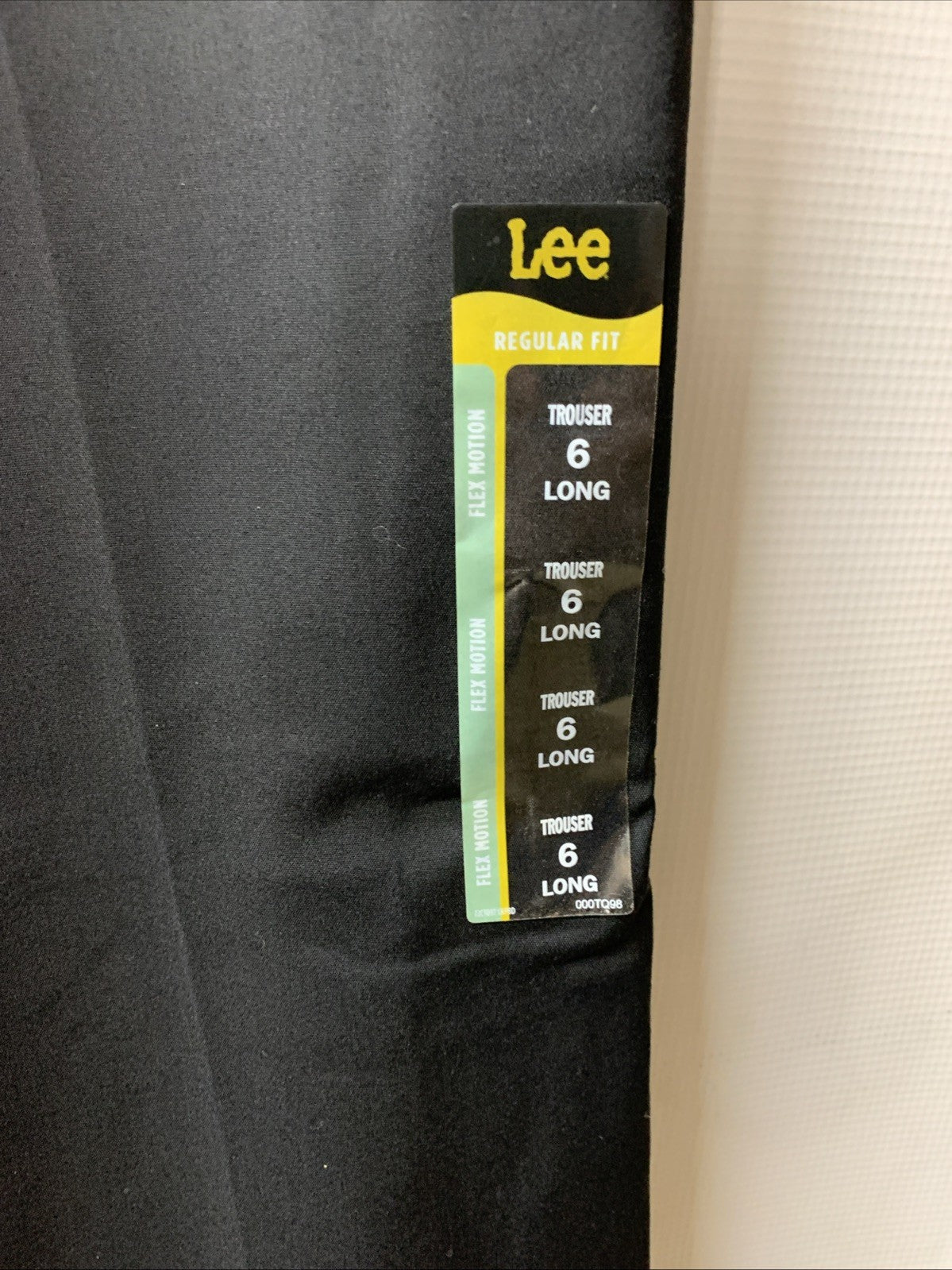 Lee Flex-Motion Women's Mid-rise Long Regular Fit Trouser Pants Size 6 Black