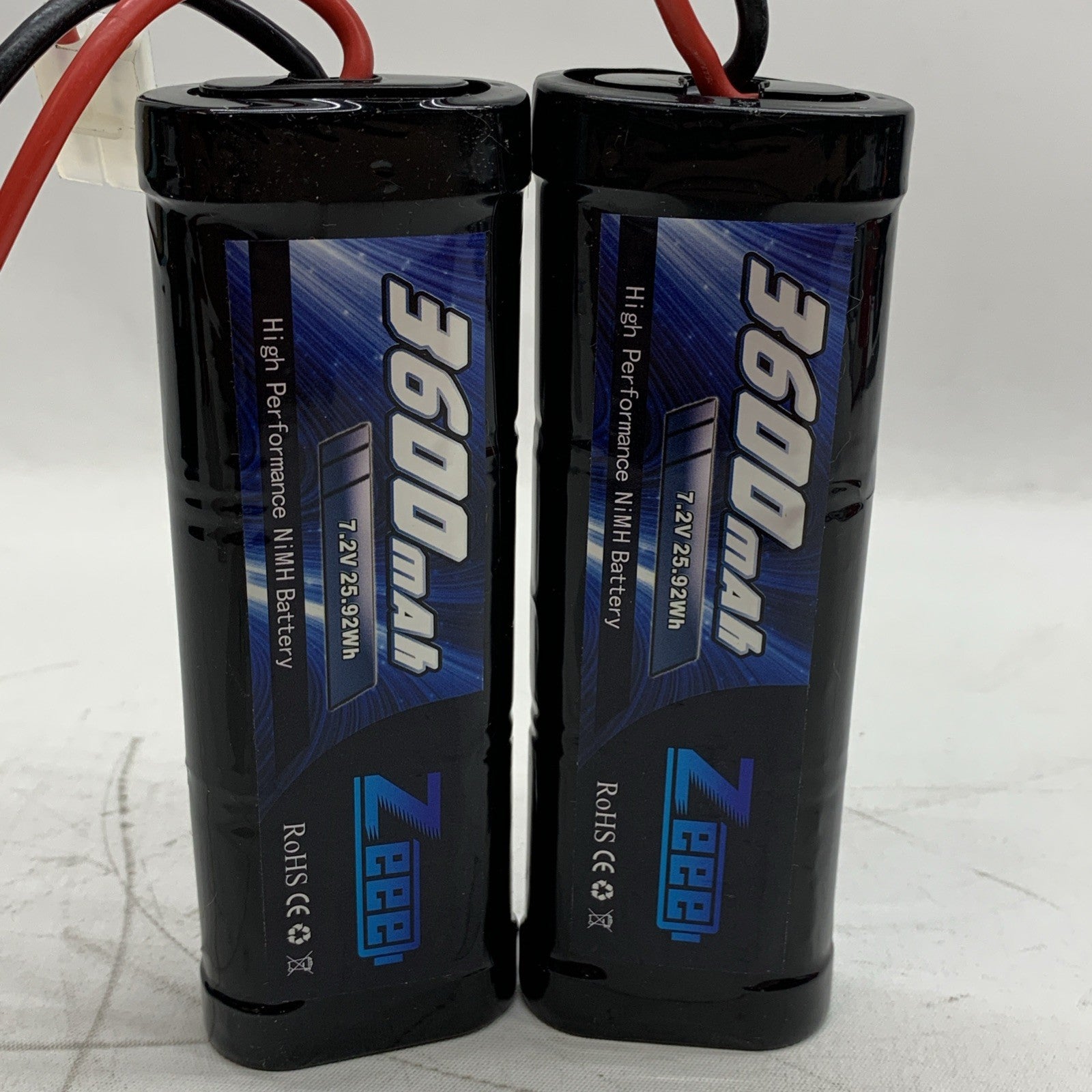 Zeee 7.2V 25.92W 3600mAh High Performance NiMH Battery Tamiya for RC Car 2 Pack