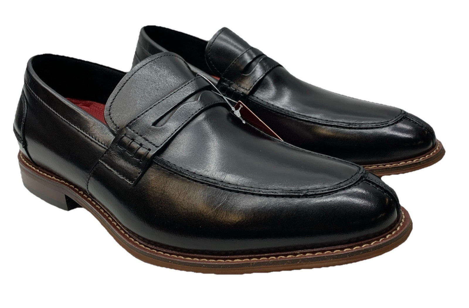 Stacy Adams Marlowe 25550 Shoes Men 12W Black Moc Toe Loafers Leather Slip On