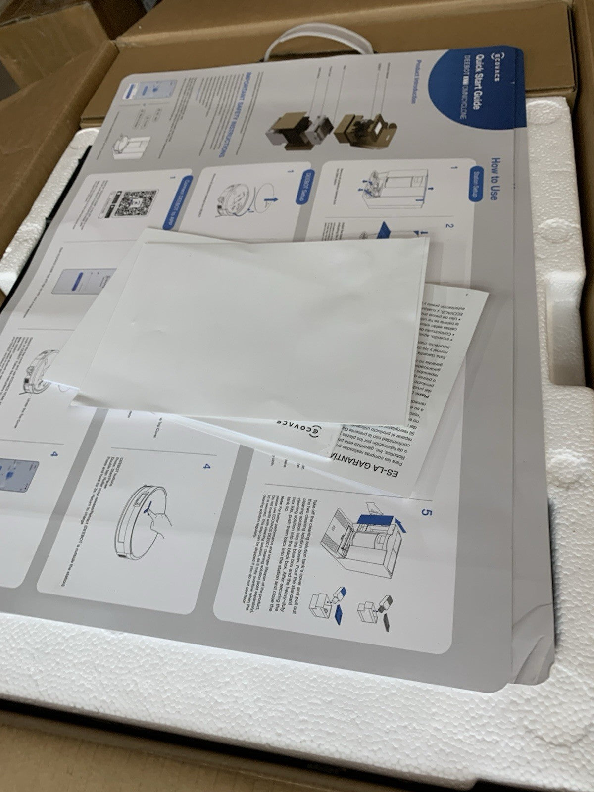 ECOVACS DEEBOT X11 OmniCyclone Robot Vacuum & Mop for Large Homes Pet Hair USED