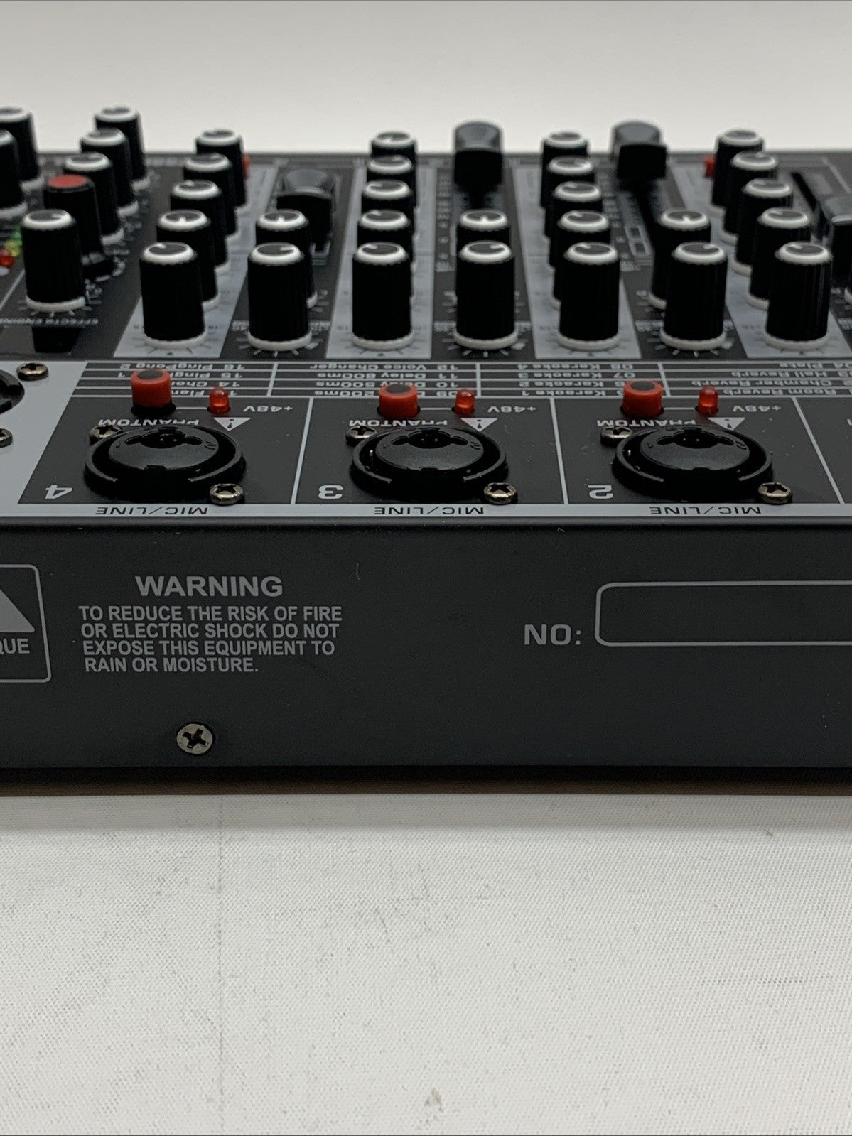 Professional Audio Mixer, 4 Channel Audio Interface Sound Board Mixing Consol