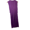 GRACE KARIN Cocktail Party Dress Sleeveless Ruched Size Large Purple Front Drape