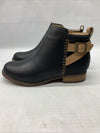 Spenco Waco Dove Creek Black Ankle Boots Womens Size 7.5 Leather Upper Side Zip