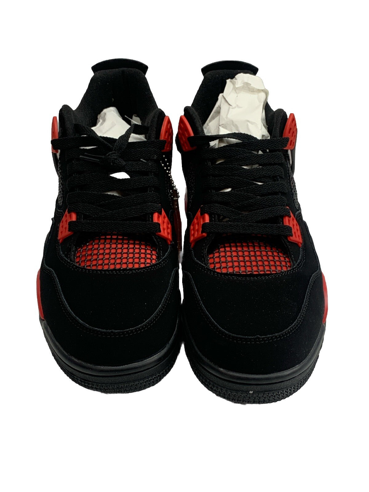 Retro Men's Red And Black Replica Basketball Shoes Size 10.5 Lace-up Sneaker