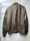 Levi's Mens Faux Leather Varsity Bomber Jacket Size L Long Sleeve LM2RU096 Brown