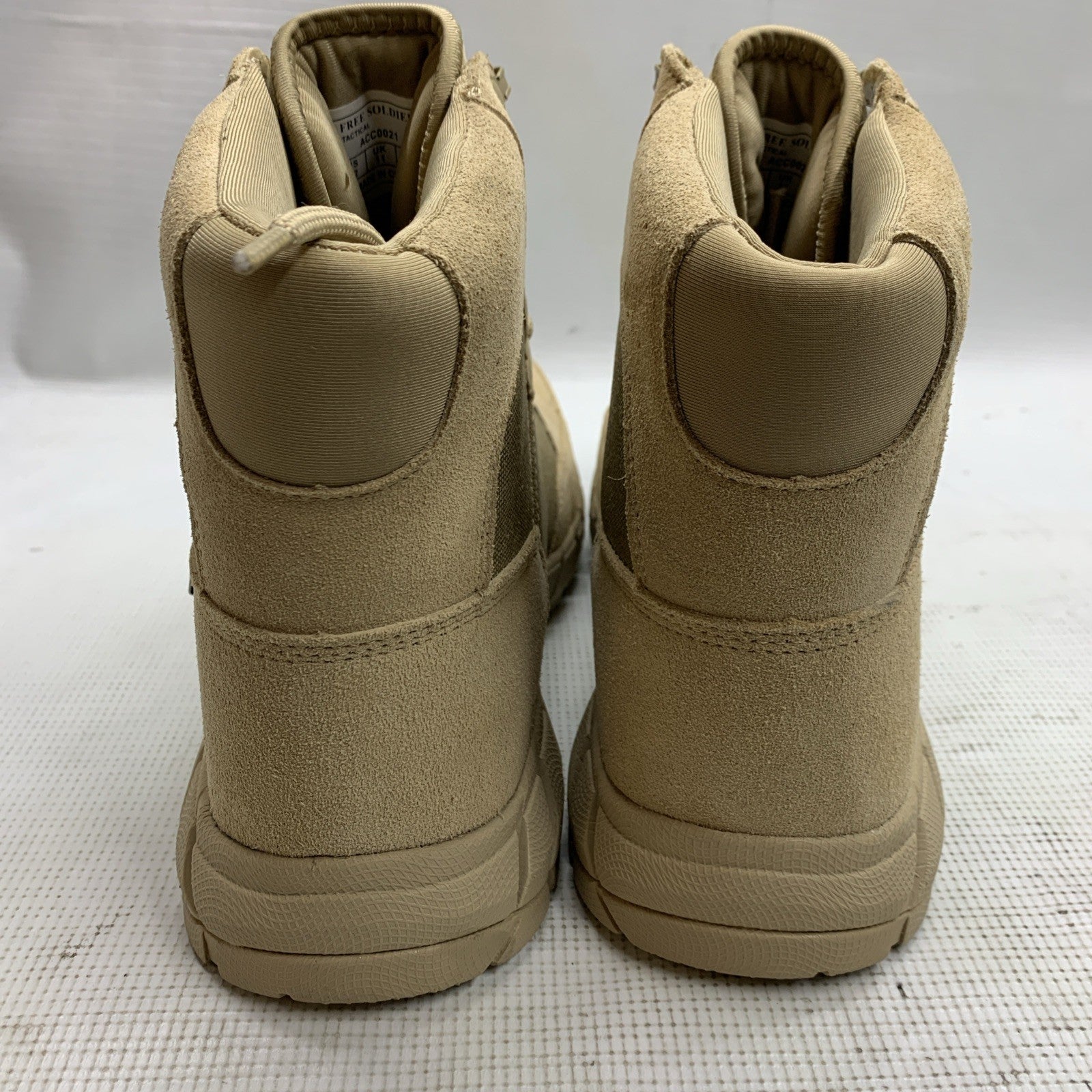 FREE SOLDIER Men's Tactical Military Combat Work Boots Tan Size 12 Waterproof