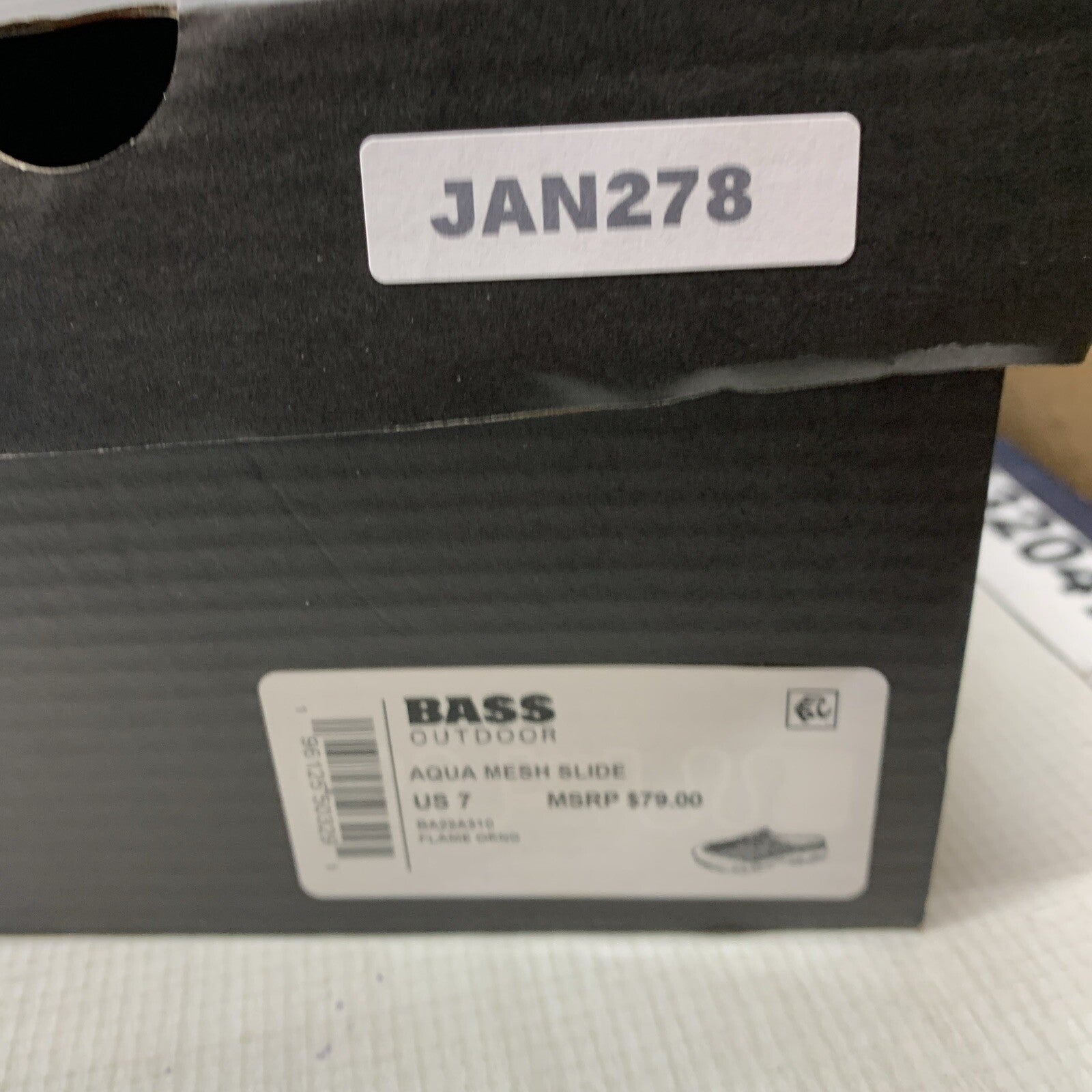 BASS OUTDOOR Women's Aqua Mesh Slide Hiking Shoe Size 7 Flame Orange Slip-on