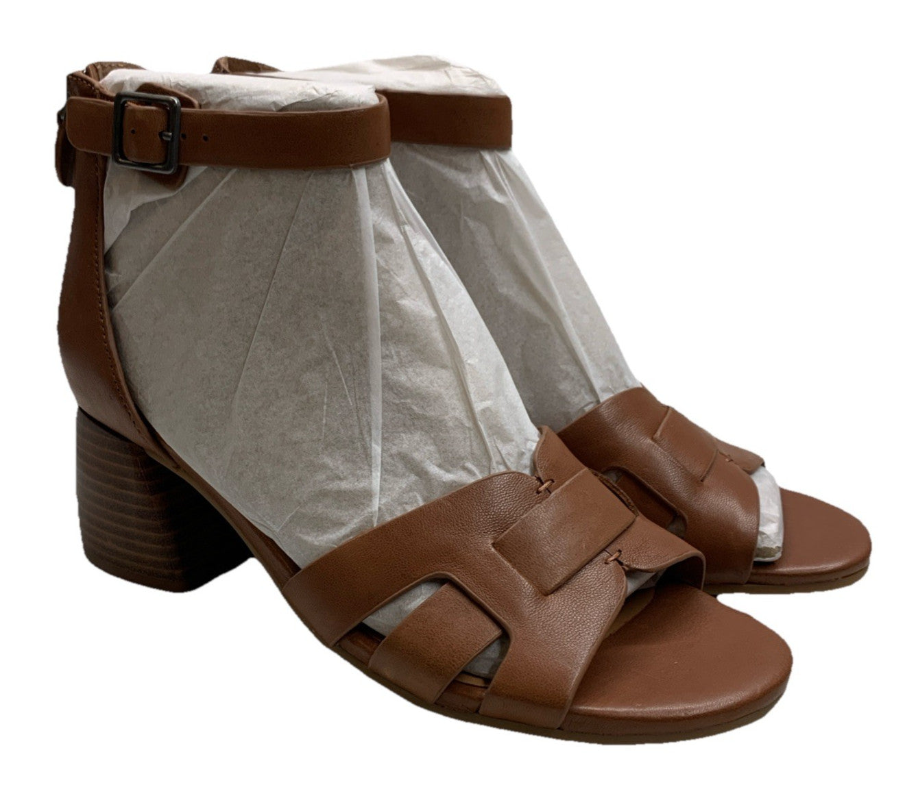 Gentle Souls by Kenneth Cole MYLA Heeled Sandal Brown GS24MYL02 Strappy Size 9.5