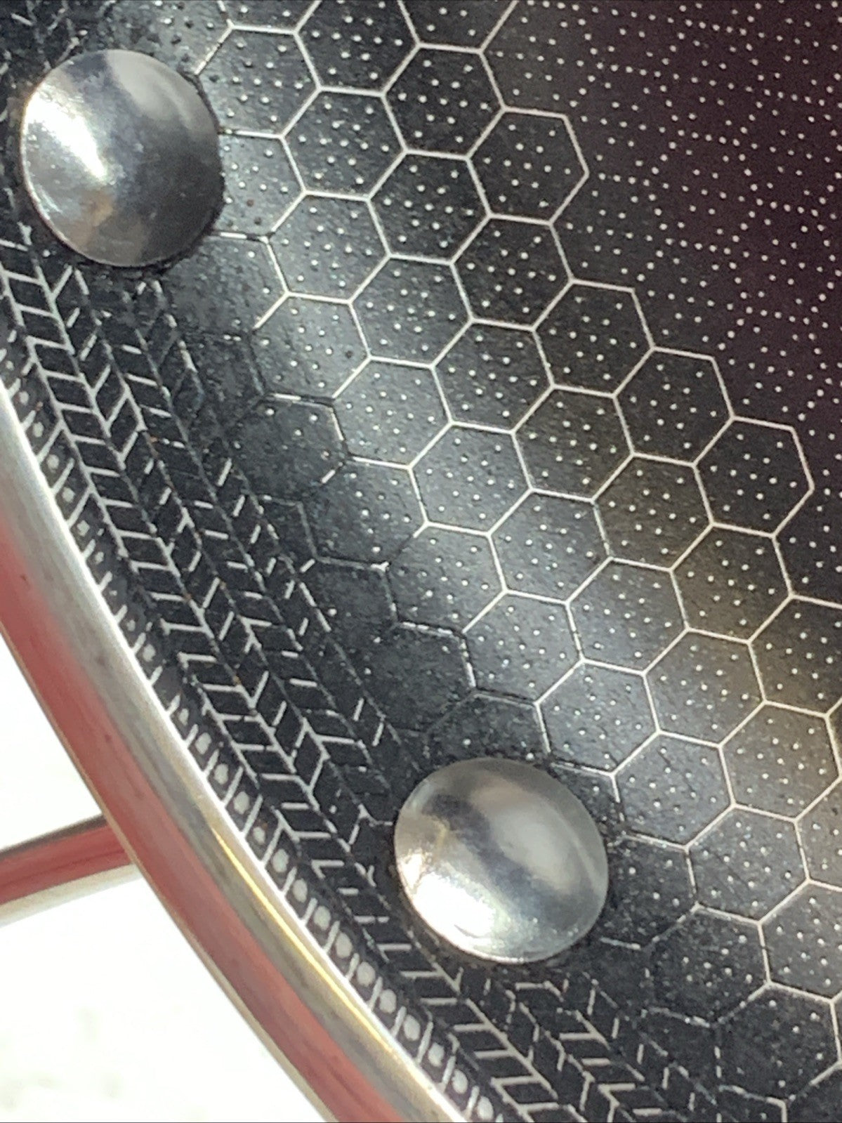 HexClad Hybrid 8in Cookware Frying Pan Nonstick with Cooking Clear Lid - USED