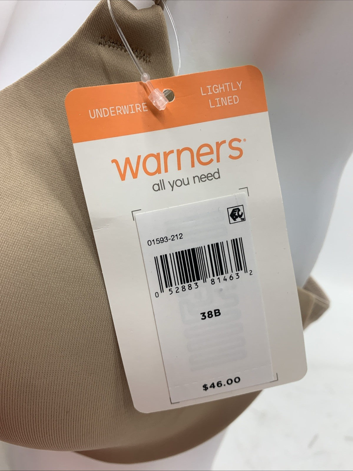 Womens Cushioned Underwire Lightly Lined T-Shirt Bra 01593-21 Toasted Almond 38B