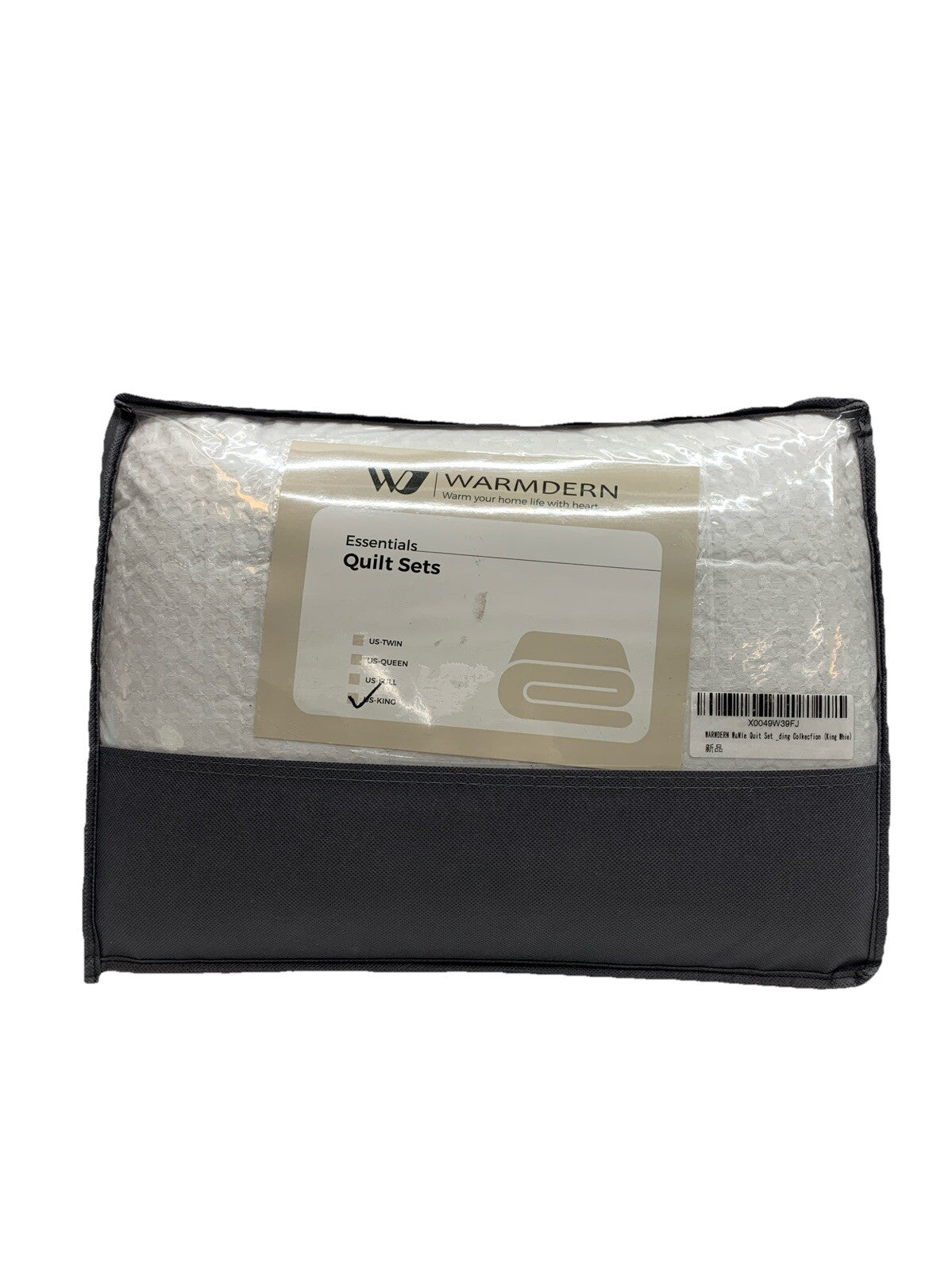 Waffle Weave Quilt Set King Size, Soft Lightweight Summer Classic Checkered