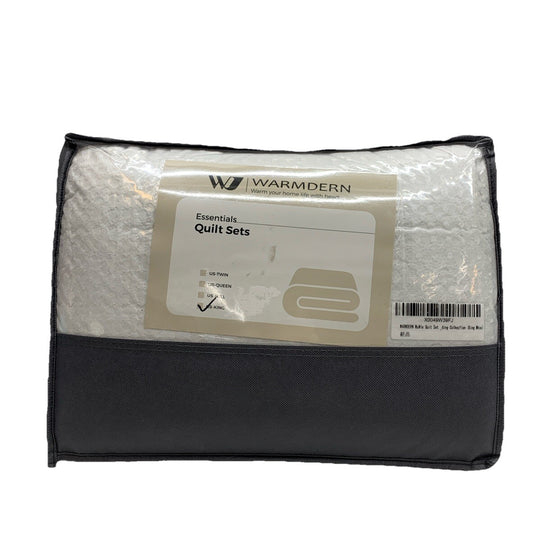 Waffle Weave Quilt Set King Size, Soft Lightweight Summer Classic Checkered