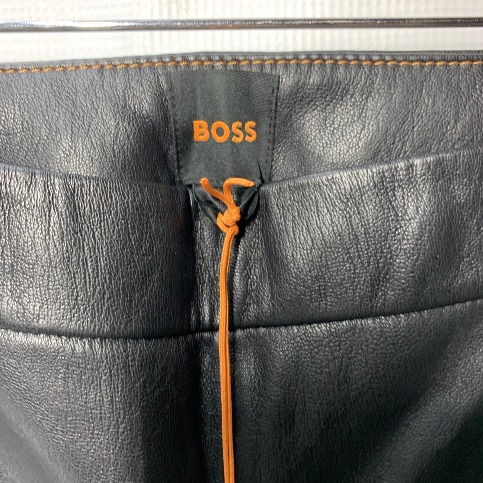 Hugo Boss Women's Taskin High Waist Long Pants Slim w/Side Zip Size 4 Black