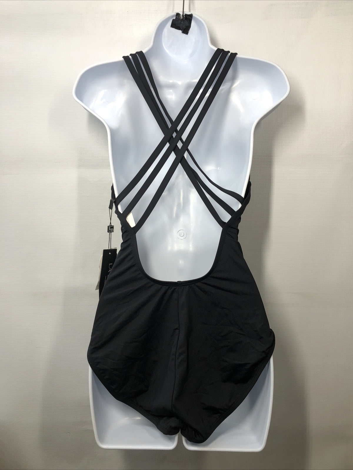 La Blanca Women's Black Island Goddess Multi Strap One-Piece Swimsuit Size 10