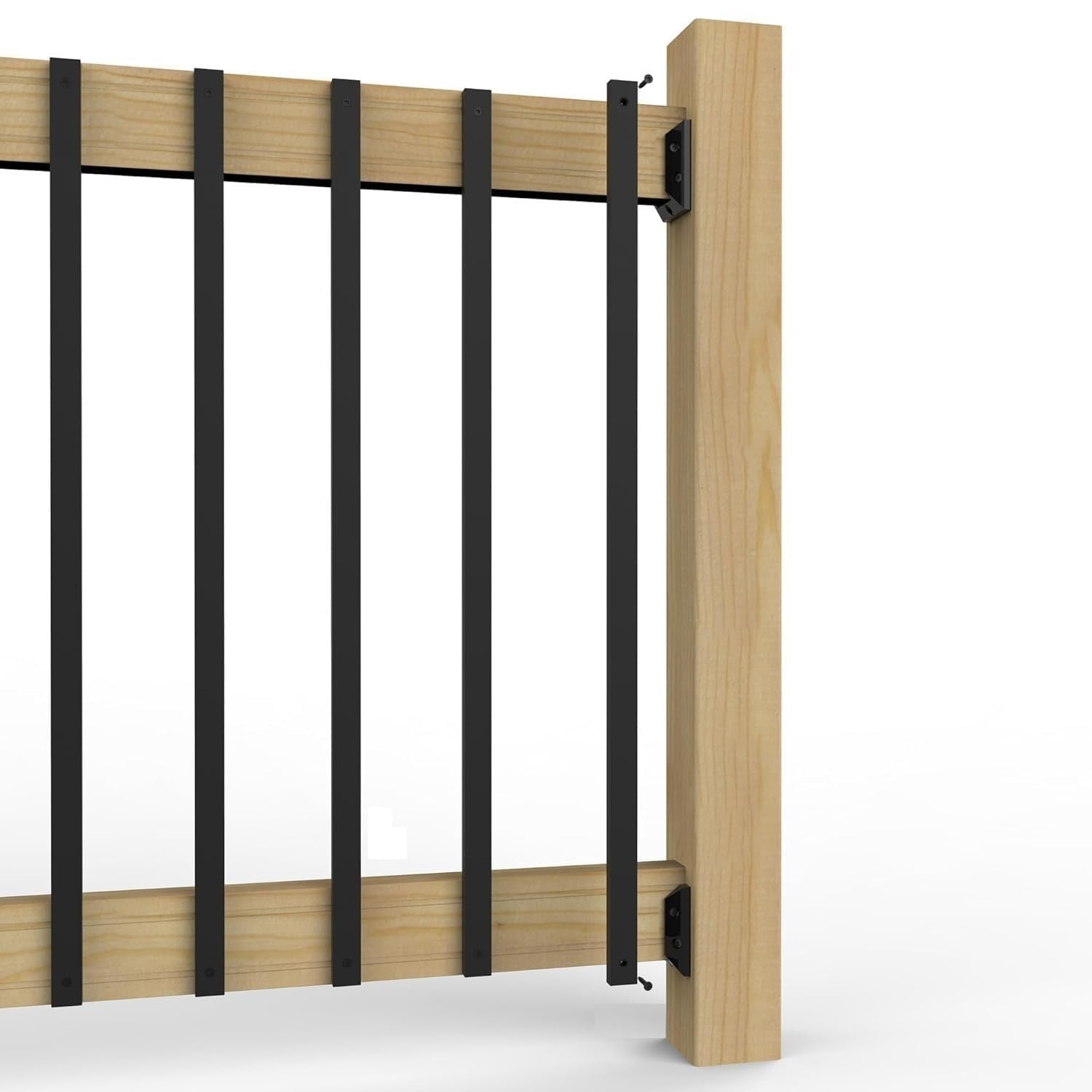 60 Pack Deck Balusters with End Caps&Screws 32.25 Inch Rectangle Staircase Balus
