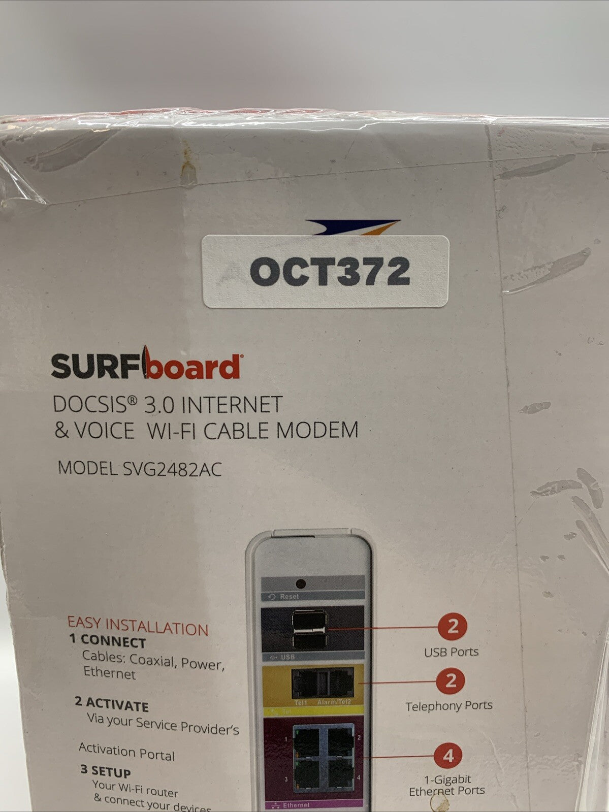 ARRIS Surfboard (24x8) DOCSIS 3.0 Cable Modem (SVG2482AC) HD & 4K Video Streamin