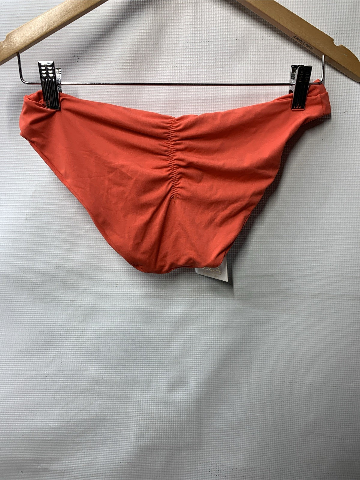 BECCA Hipster Bikini Bottom Cheeky Coverage Swimwear Small Orange Underwear