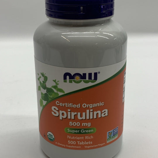 Now Foods Spirulina Certified ORGANIC 500mg 500Tabs Super Green Nutrient 5/20/28