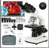 Binocular Compound Microscope, 40X-5000X Magnification, Wide-Angle Eyepiece W...