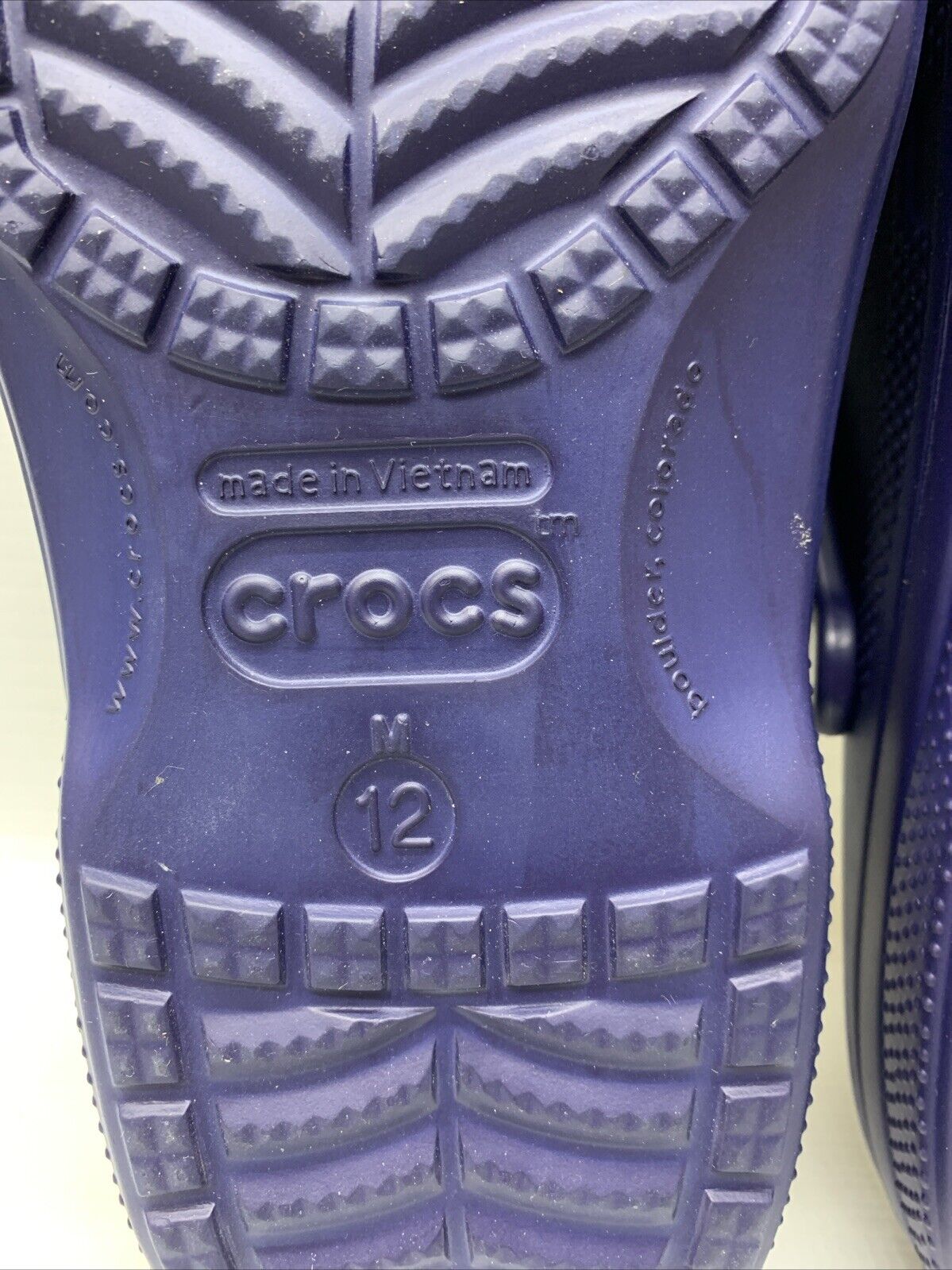 Crocs Mens Ralen Lined Clog Comfy Nautical Navy Blue Oatmeal Size 12 Slip-on
