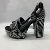 D'Amelio Brands Mayvinaa Platform Sandal Size 8 Black Crystal Satin Block Heel