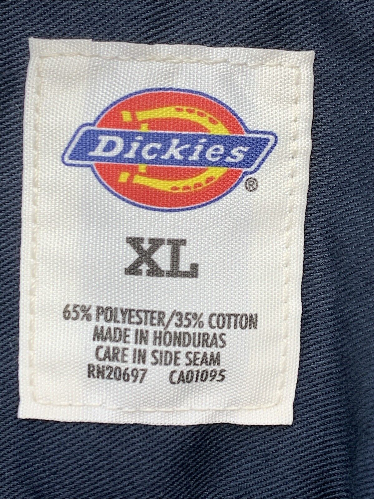 Dickies Men's 1574 Short Sleeve Work Shirt Dark Blue Size XL Collared 1574DN