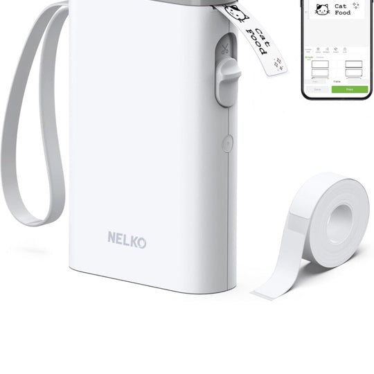 Nelko Bluetooth Label Printer, Portable Thermal Sticker Label Maker, IOS Android