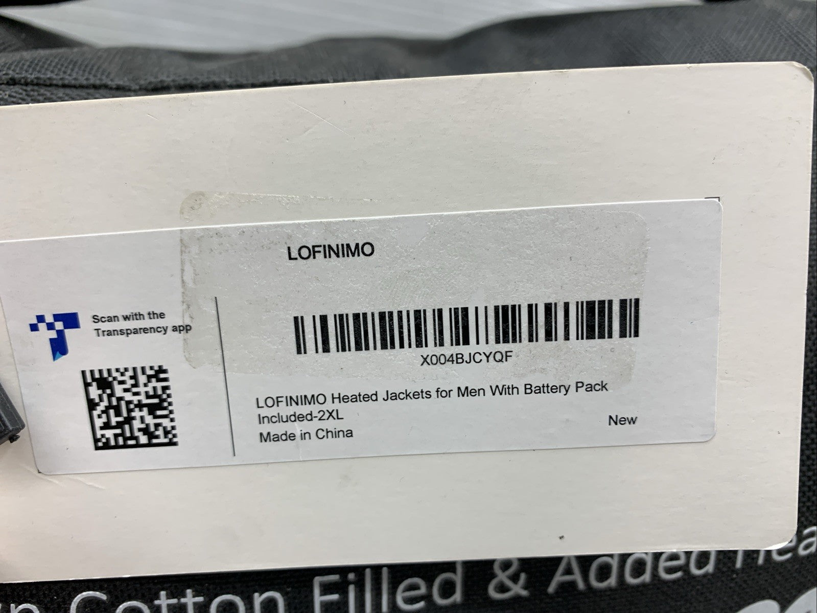 LOFINIMO Heated Jackets Hooded Black Size 2XL Long Sleeve with Heated Collar