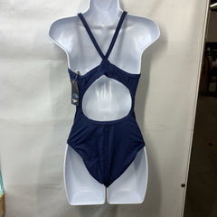 Speedo Women Swimsuit One Piece Endurance+ Flyback Solid Adult Navy Blue 8/34