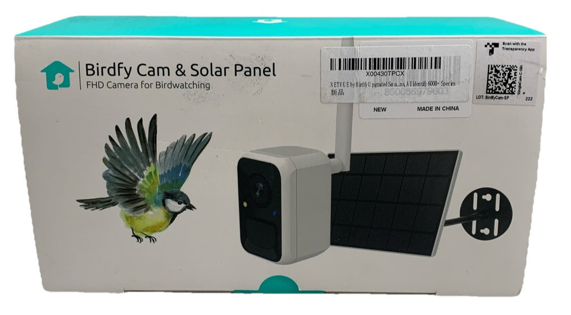 Birdfy Cam & Solar Panel for Outdoors FHD Camera Birdwatching/Security Camera