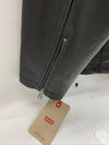 Levis Mens Black Leather Jacket Size 1X LW7WU613 Long Sleeve Travel Motor Riding