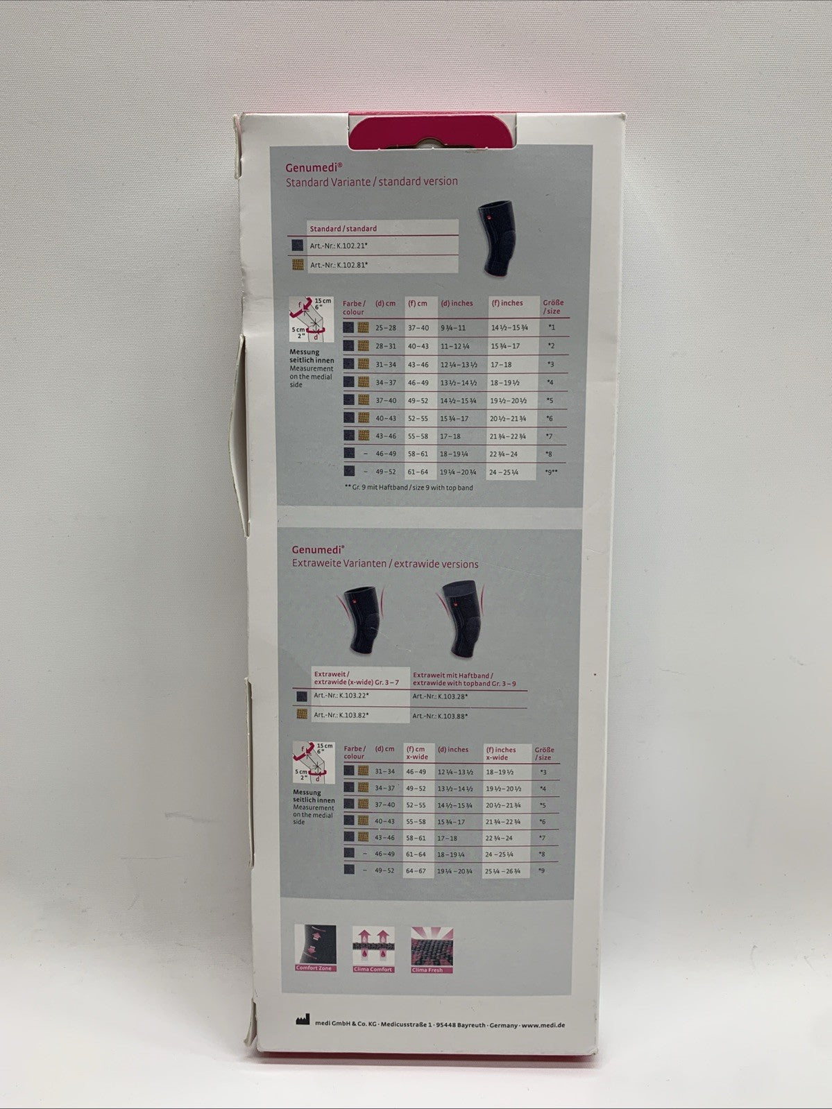 Medi Genumedi Knit Knee Support Compression Sleeve for Men & Women Size3 Beige