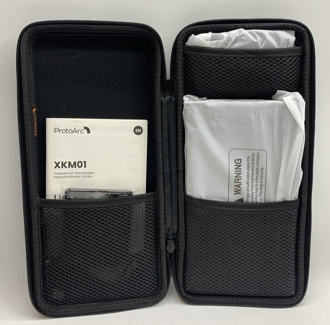 ProtoArc XKM01 Foldable Full-Size Wireless Keyboard and Mouse Combo Portable