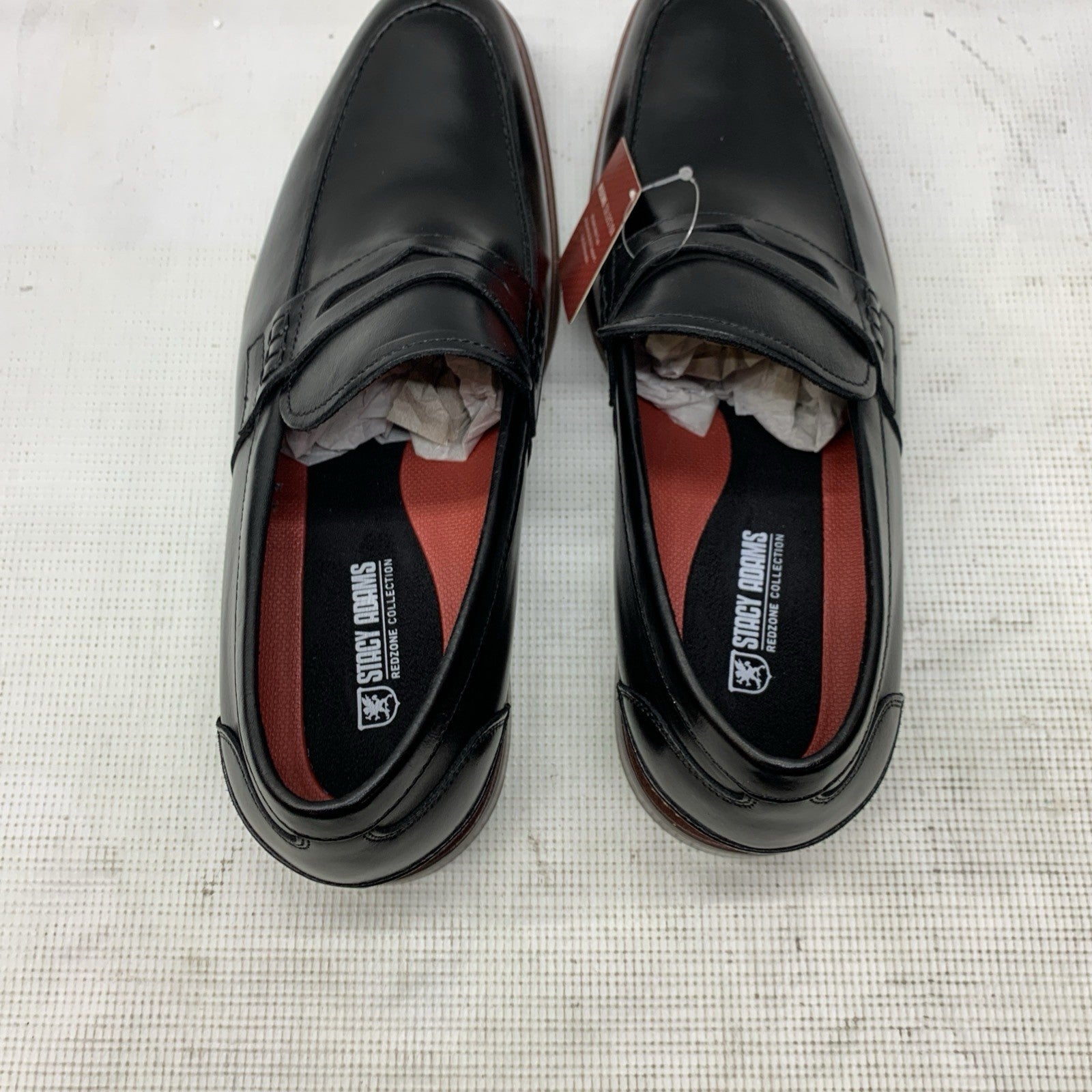 Stacy Adams Marlowe 25550 Shoes Men 12W Black Moc Toe Loafers Leather Slip On