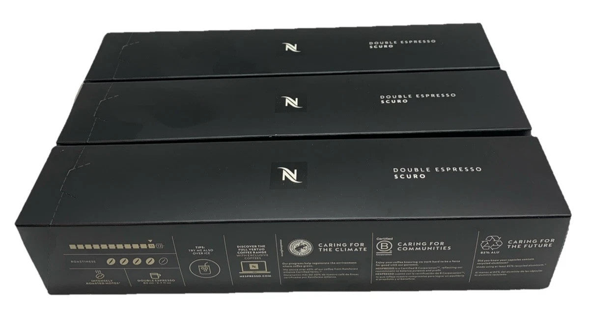 Nespresso Vertuo Double Espresso Chiaro 30Ct Pods Medium Roast Espresso Coffee