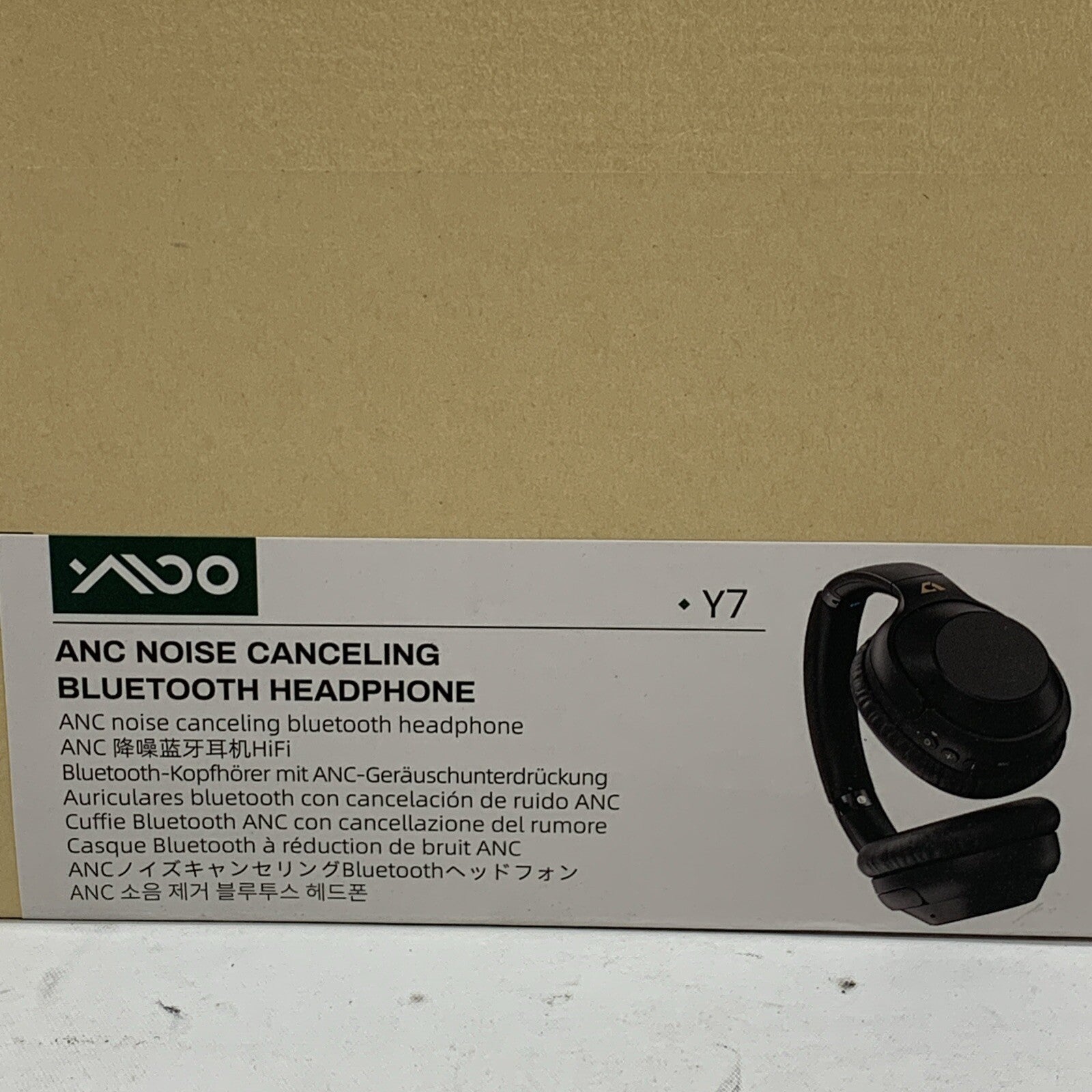 Wireless Bluetooth ANC Noise Canceling Stereo HeadPhones Y7 Black Over Ear Casua