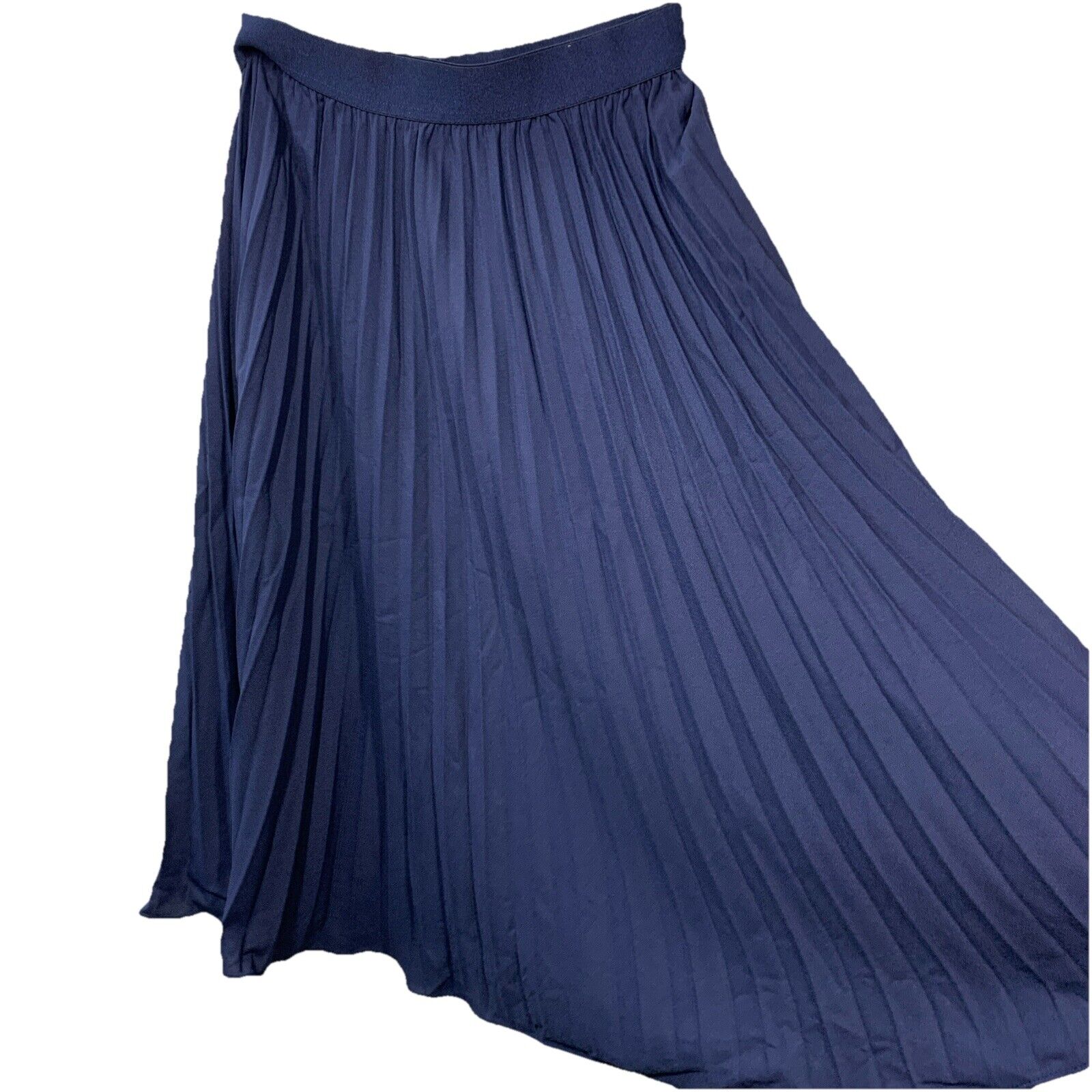 GRACE KARIN Women High Elastic Waist Pleated Chiffon Skirt Blue Small Sleeveless