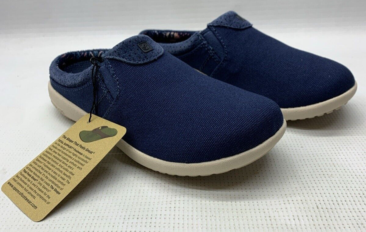 Waco SPENCO St. Maarten Womens Size 5B Perforated Suede Half Loafer Slip-On Blue