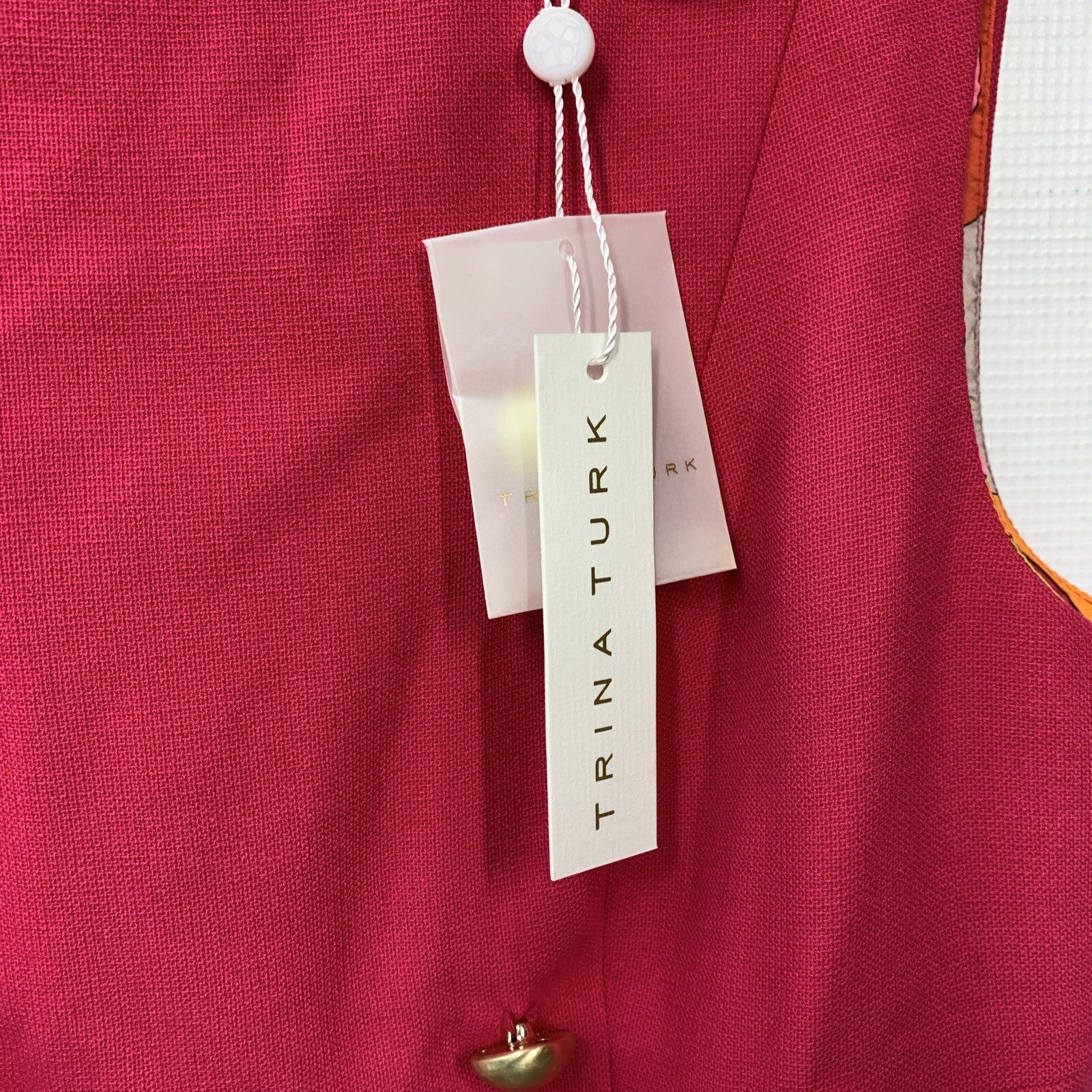 Trina Turk Womens Boat House Dress Pink Hibiscus Size 4 Sleeveless Crew Neckline