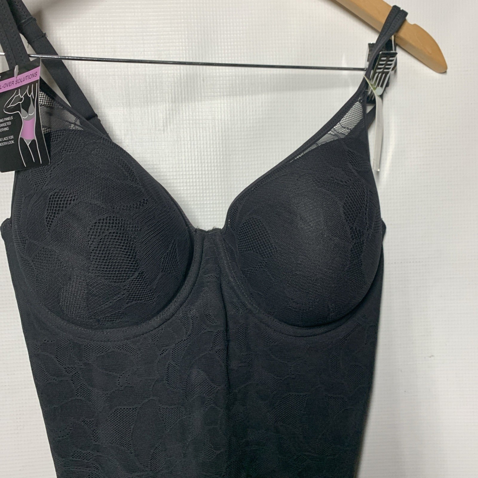 Bali womens Ultra Light Briefer Fajas DF6552 Shapewear Bodysuit, Black Size 36B