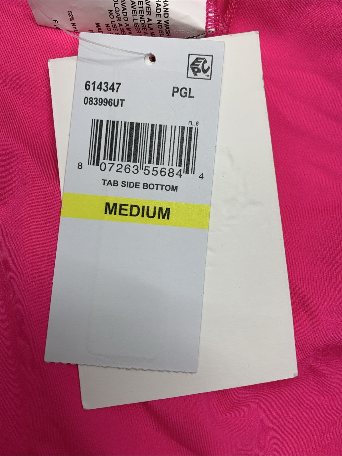 Becca Women's Pink Fiesta Avery Low Rise Bikini Bottom Swimwear Medium Underwear