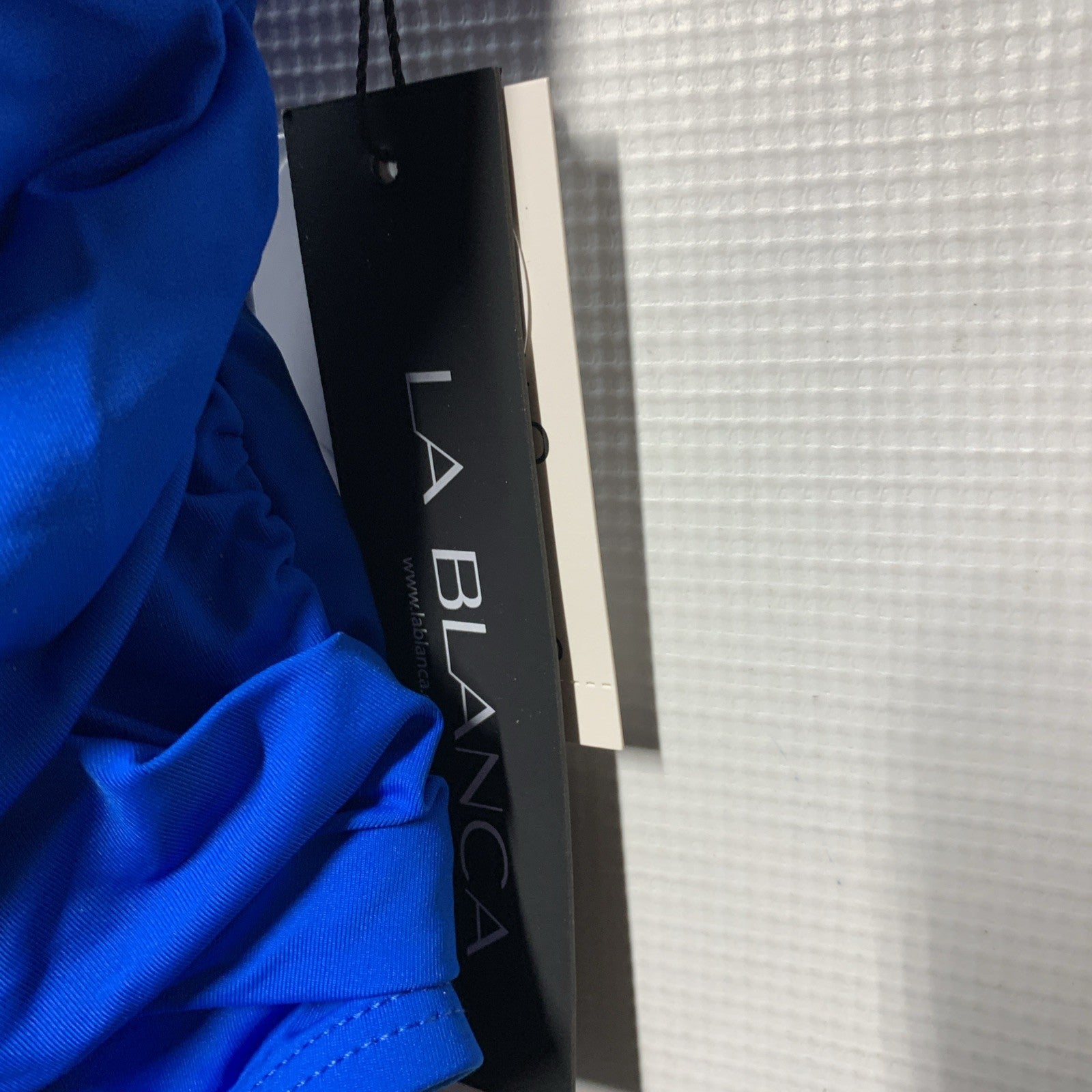 La Blanca One Piece Swimsuit Island Goddess Shirred Side Bathing Suit Size 8