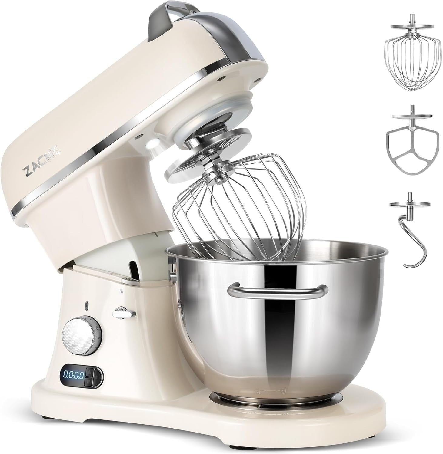 8.4QT Commercial Stand Mixer 800W w/Aluminum Die Casting High Capacity Low Noise