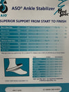 Med Spec 264015 ASO Ankle Support Stabilizer Black Large for Ankle Injury Sprain