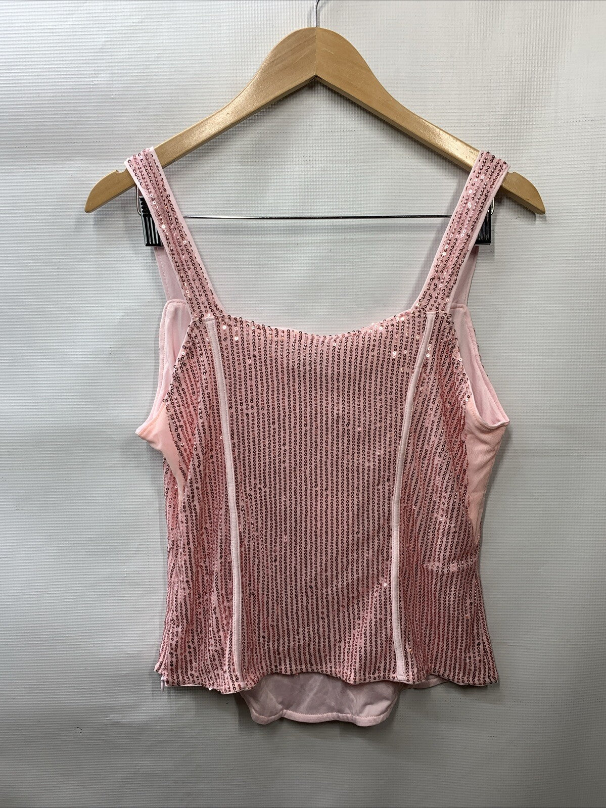 GRACE KARIN Sequin Tank Tops for Women Bustier Corset Top Sleeveless Size L