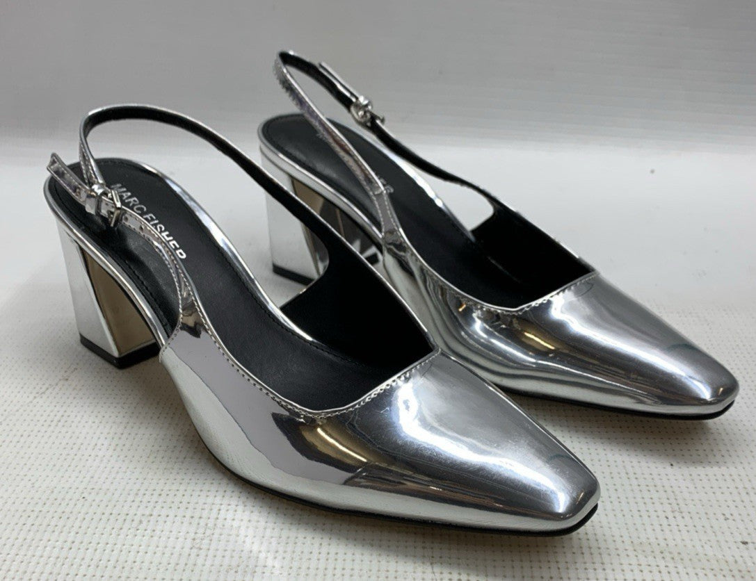 Marc Fisher Women's Pump Sliver 8M Pull On Heeled Sandal Pointed Toe