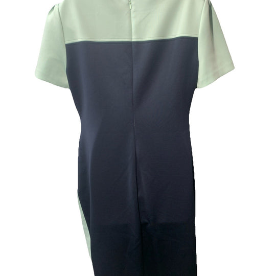 Tommy Hilfiger Women's Color-Blocked Asymmetric Scuba Dress Short Dress Size 12