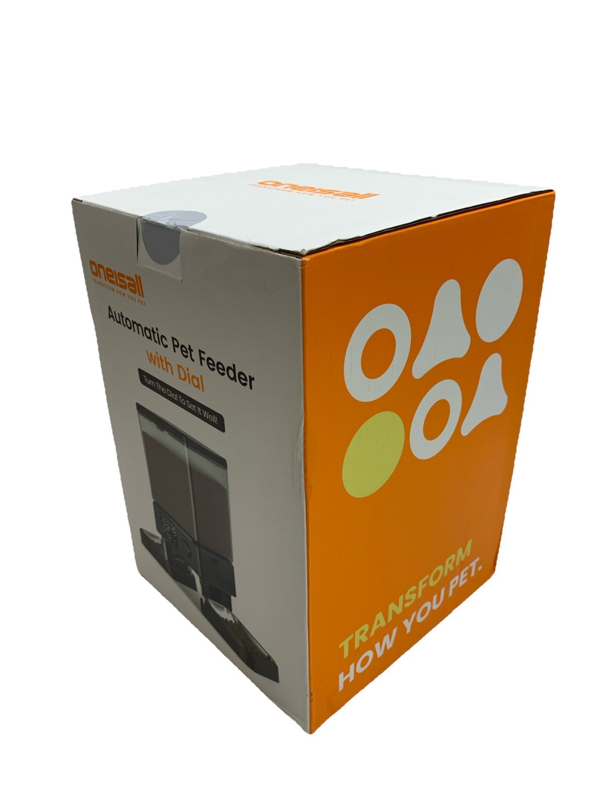 Oneisall Automatic Cat Feeder Automatic Food Dispenser Dry Food Indoor with Dial