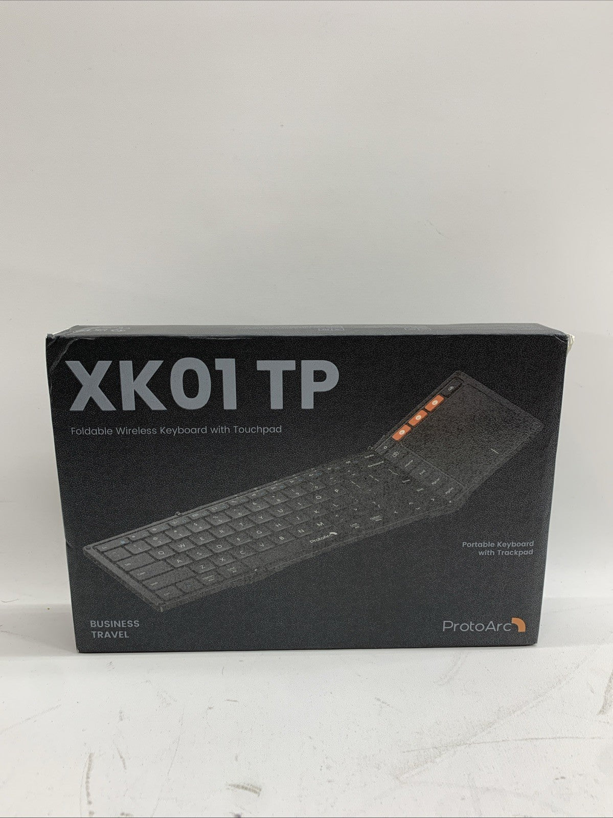 Foldable Keyboard with Touchpad, XK01 TP Folding Portable Travel Keyboard Black